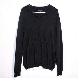 Garret Scott 100% Merino Wool Black Sweater Men's Size XXL